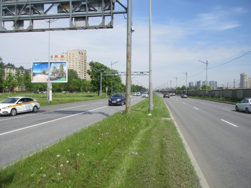 Фотография рекламного носителя, тип: Билборд 3x6, адрес: Витебский пр-т., д.87, корп. 1 Х Звездная ул., Санкт-Петербург, Россия. Сторона B №1094356