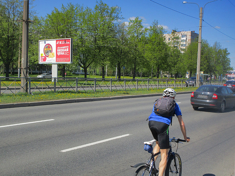 Фотография рекламного носителя, тип: Билборд 3x6, адрес: Руставели ул., д.14, Санкт-Петербург, Россия. Сторона B №168849