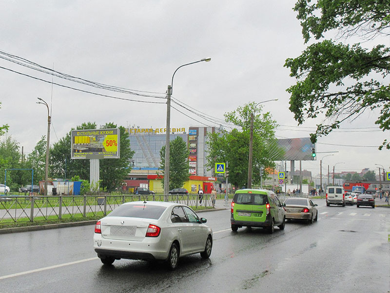 Фотография рекламного носителя, тип: Билборд 3x6, адрес: Липовая ал., д.12, Санкт-Петербург, Россия. Сторона B №169976
