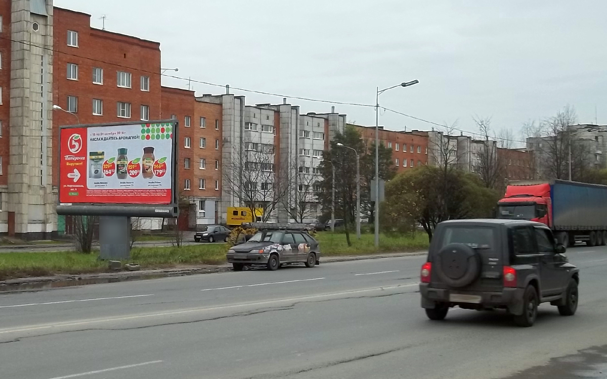 Фотография рекламного носителя, тип: Билборд 3x6, адрес: Кириши г., Ленинградская ул., д.9, Ленинградская область, Россия. Сторона Б №171093