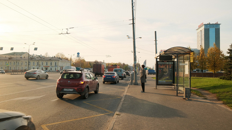 Фотография рекламного носителя, тип: Остановка 1.8x1.2, адрес: Ершова Н. ул., д.8, Казань, Республика Татарстан, Россия. Сторона А1-А5 №835443