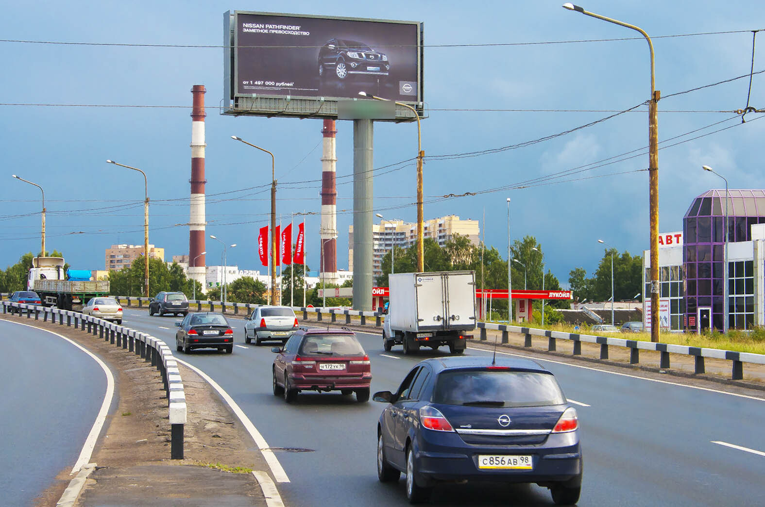 Фотография рекламного носителя, тип: Суперсайт 5x12, адрес: Гражданский пр-т., Санкт-Петербург, Россия. Сторона A №107460