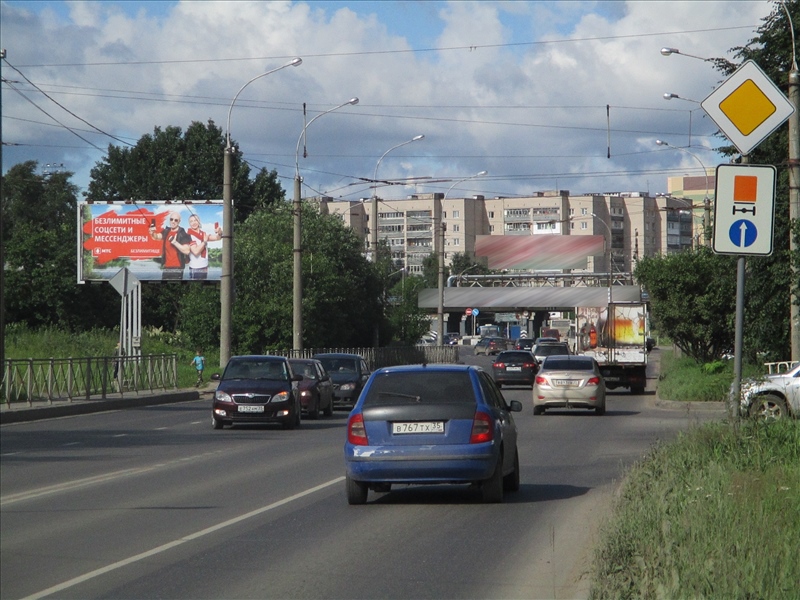 Фотография рекламного носителя, тип: Билборд 3x6, адрес: Конева ул., д.5 Х Беляева ул., Вологда, Вологодская область, Россия. Сторона Б №110955