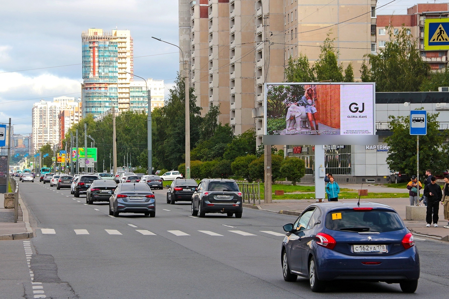 Фотография рекламного носителя, тип: Билборд 3x6, адрес: Испытателей пр-т., д.28, корп.3, Санкт-Петербург, Россия. Сторона А1 №708220