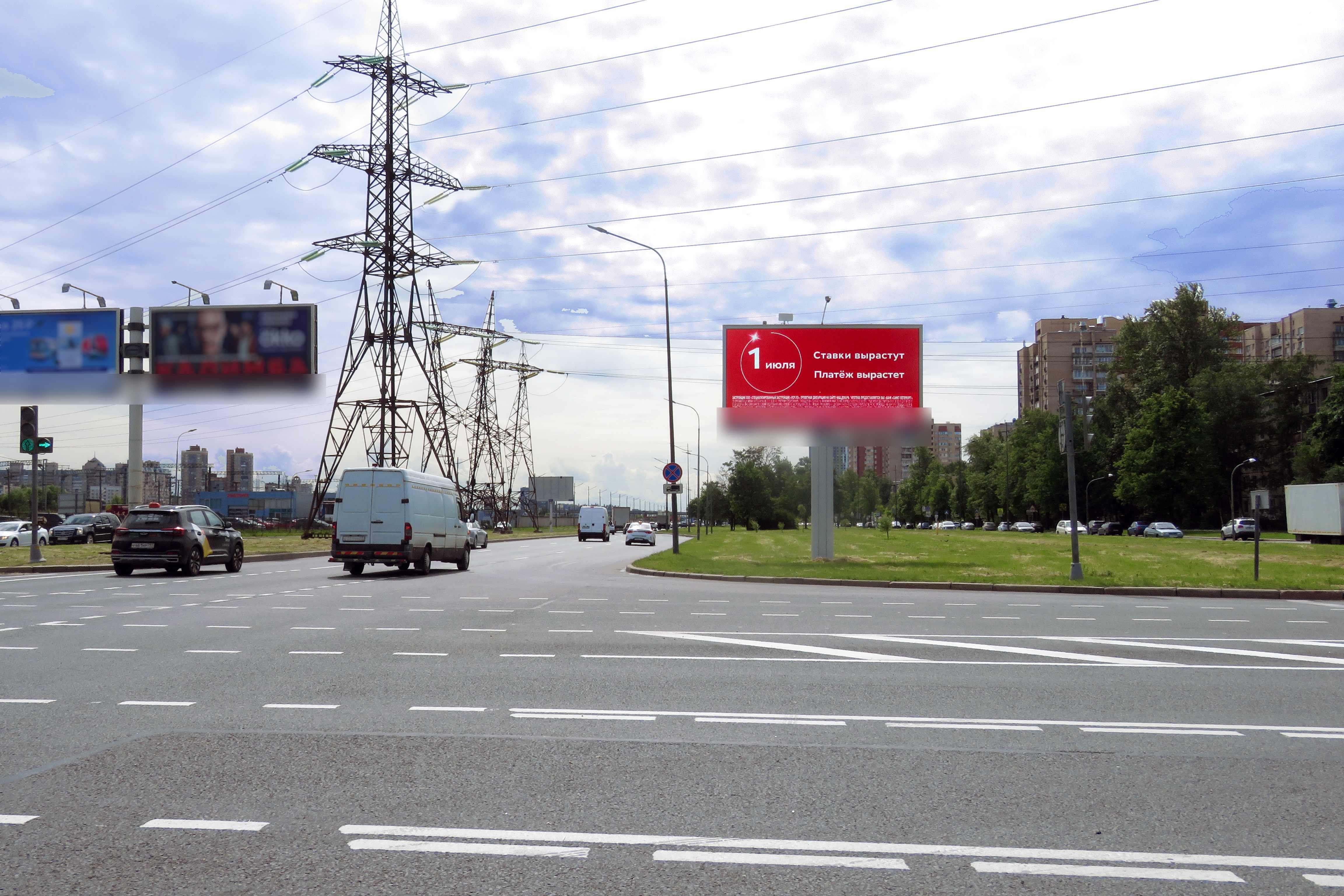 Фотография рекламного носителя, тип: Билборд 3x6, адрес: Витебский пр-т., д.65 Х Орджоникидзе ул., Санкт-Петербург, Россия. Сторона А1 №106741