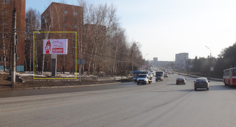Фотография рекламного носителя, тип: Билборд 3x6, адрес: Удмуртская ул. Х Воткинское ш., д.6, Ижевск, Республика Удмуртия, Россия. Сторона B №670981