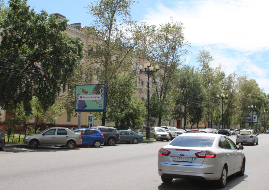 Фотография рекламного носителя, тип: Ситиборд 2.7x3.7, адрес: Ленина ул., д.46, Хабаровск, Хабаровский край, Россия. Сторона Б №719223