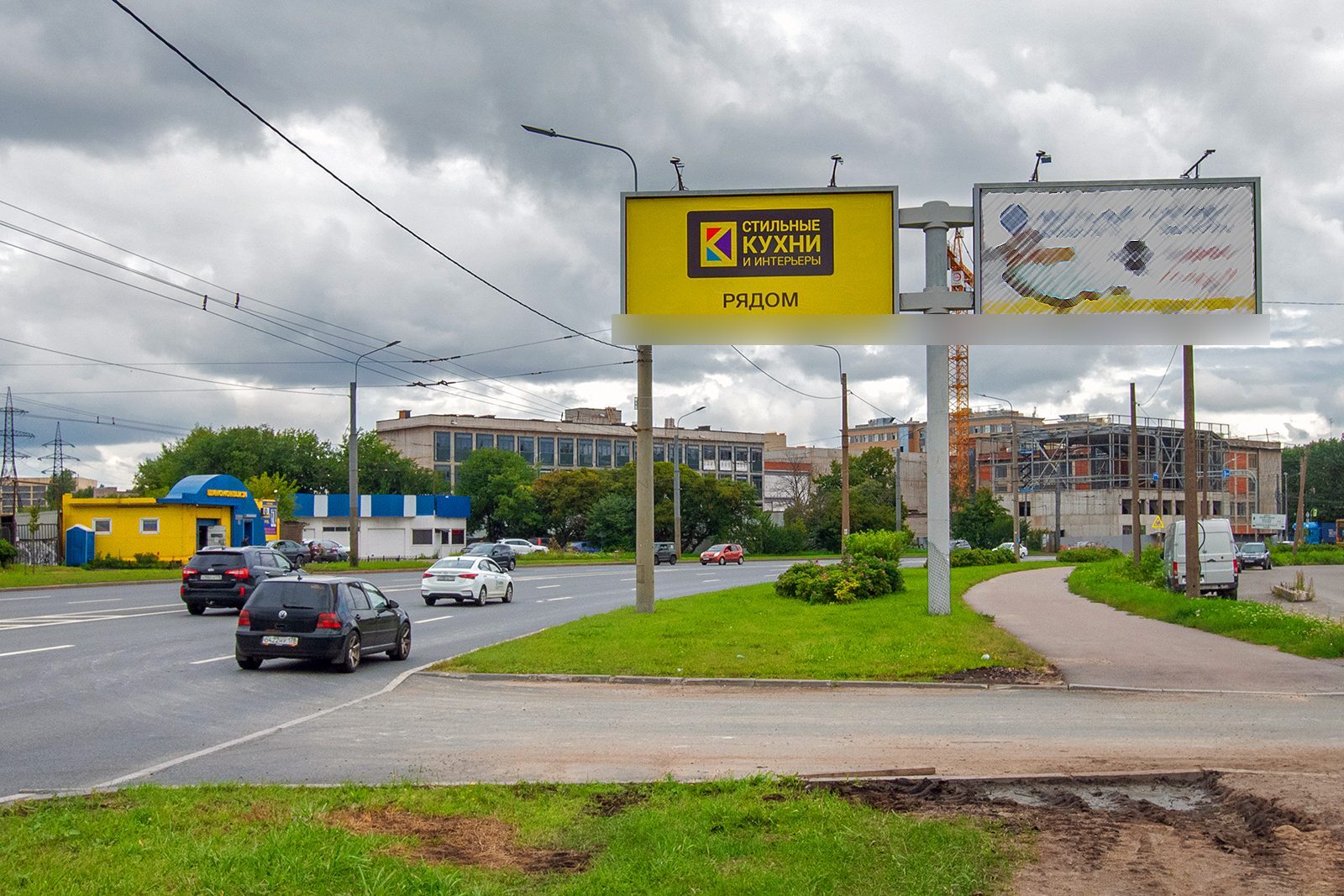 Фотография рекламного носителя, тип: Билборд 3x6, адрес: Маршала Жукова пр-т., д.5 Х Кронштадтская ул., Санкт-Петербург, Россия. Сторона А1 №164843