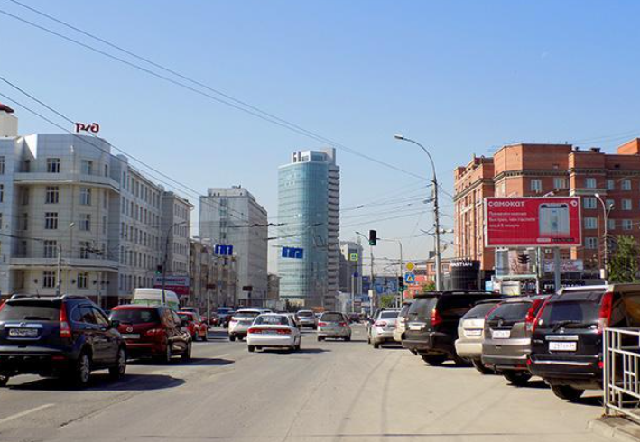Фотография рекламного носителя, тип: Билборд 3x6, адрес: Димитрова пр-т. Х Вокзальная магистраль, Новосибирск, Новосибирская область, Россия. Сторона A1-A3 №188683