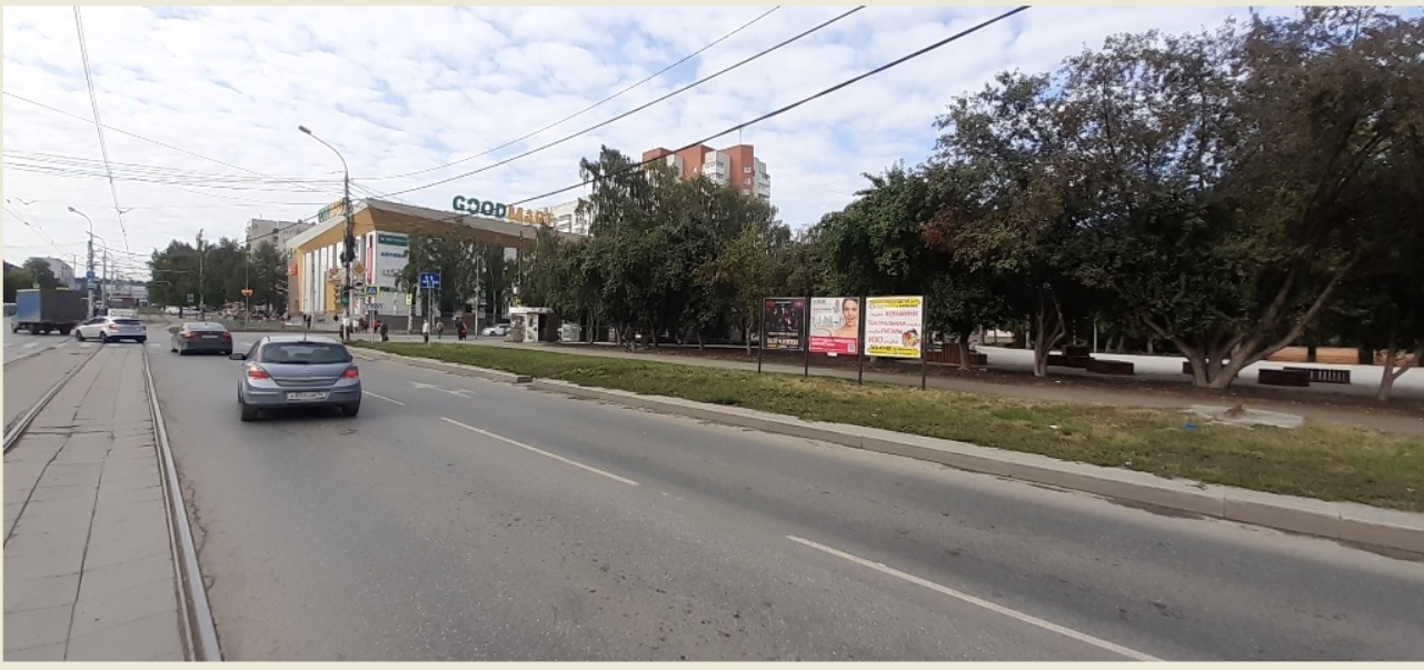 Фотография рекламного носителя, тип: Уличный информационный стенд, адрес: Белореченская ул. X Шаумяна ул., поз.1, Екатеринбург, Свердловская область, Россия. Сторона A1 №1330709