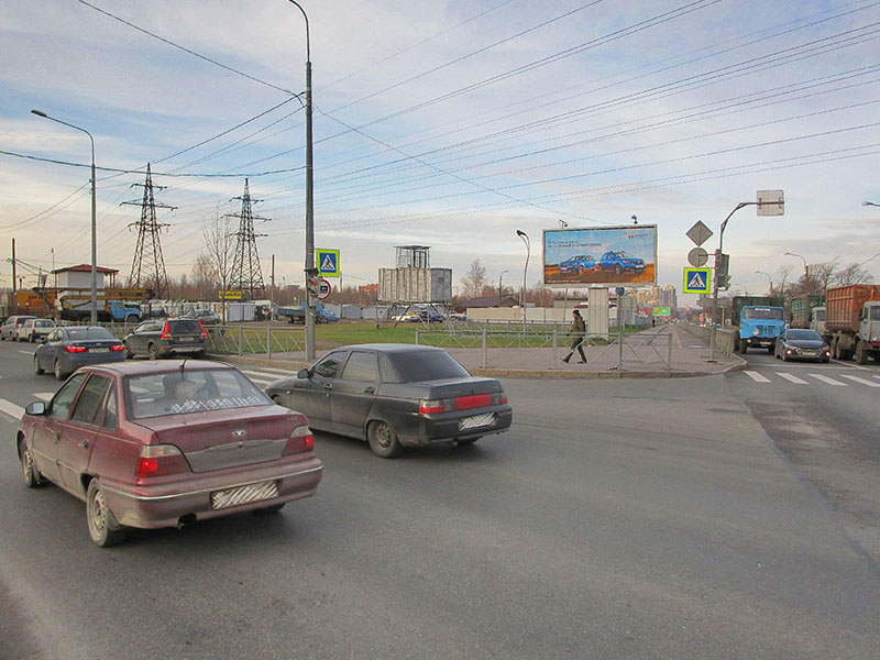 Фотография рекламного носителя, тип: Билборд 3x6, адрес: Руставели ул. Х Северный пр-т., д.93, Санкт-Петербург, Россия. Сторона B №168853