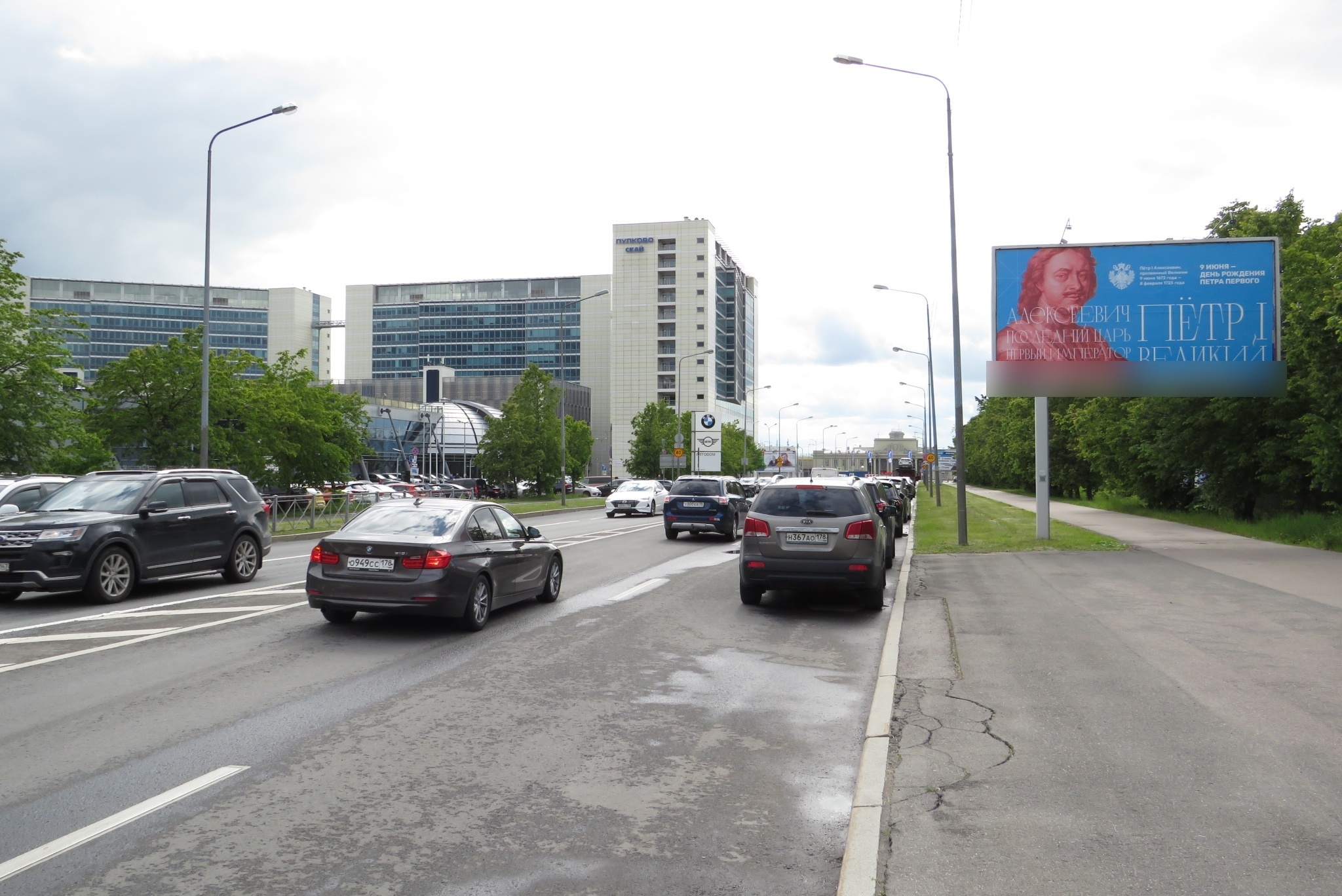 Фотография рекламного носителя, тип: Билборд 3x6, адрес: Стартовая ул., д.9 Х Пилотов ул., Санкт-Петербург, Россия. Сторона А №121138