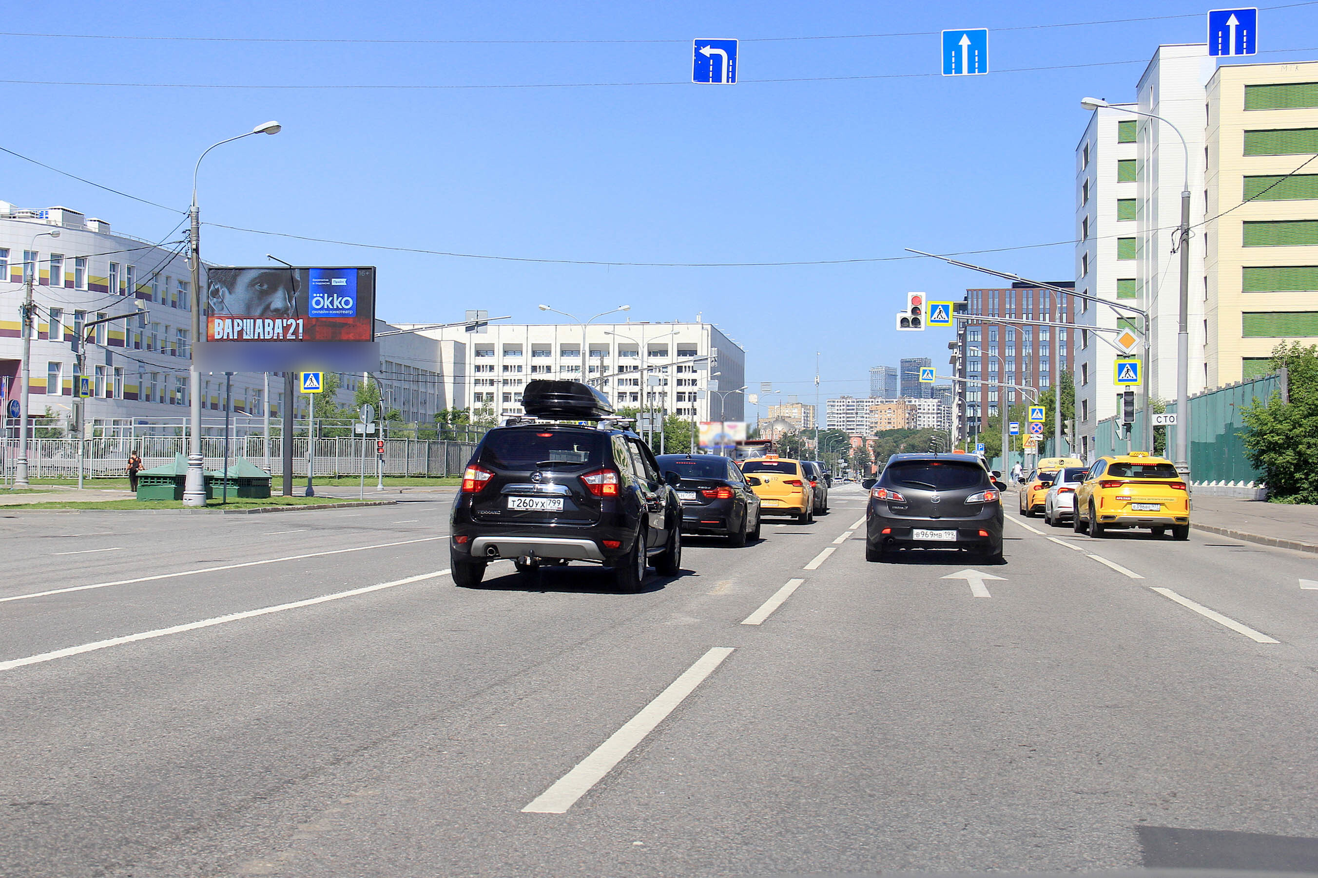 Фотография рекламного носителя, тип: Билборд 3x6, адрес: Авиаконструктора Сухого ул., д.2, корп.1 Х Авиаконструктора Микояна ул., Москва, Россия. Сторона Б1 №261203