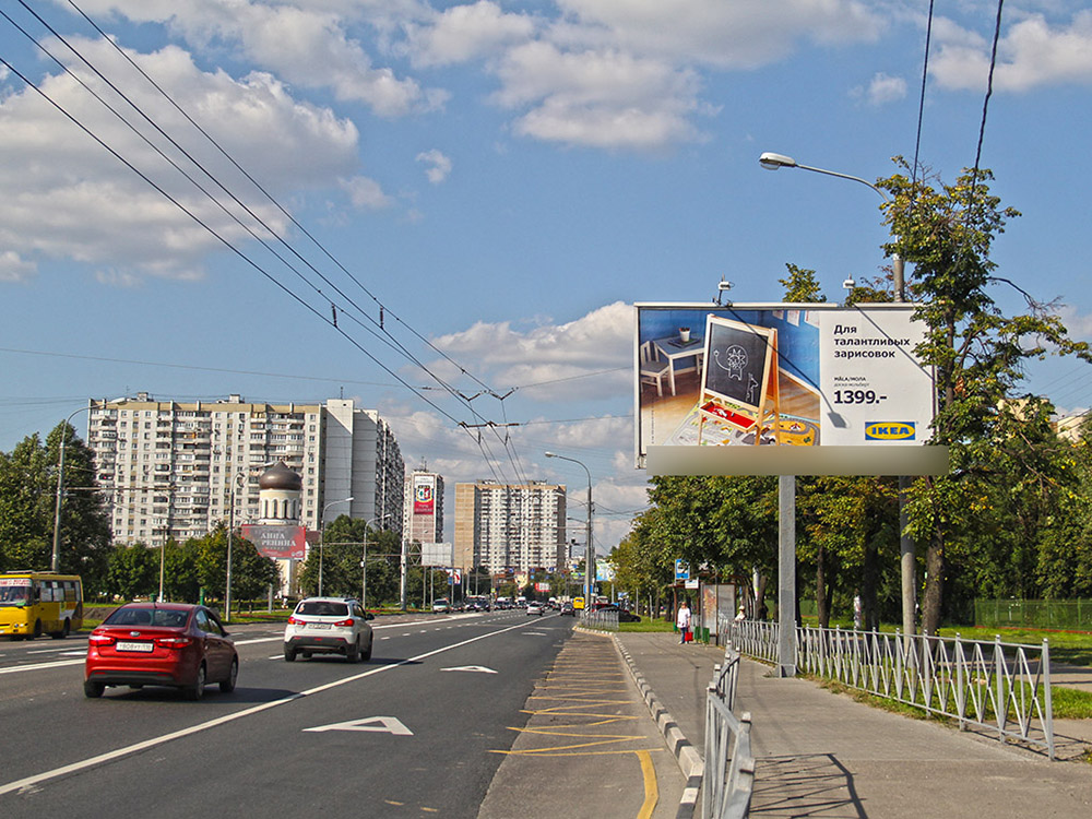 Фотография рекламного носителя, тип: Билборд 3x6, адрес: Вешняковская ул., д.25/2, Москва, Россия. Сторона A №79079