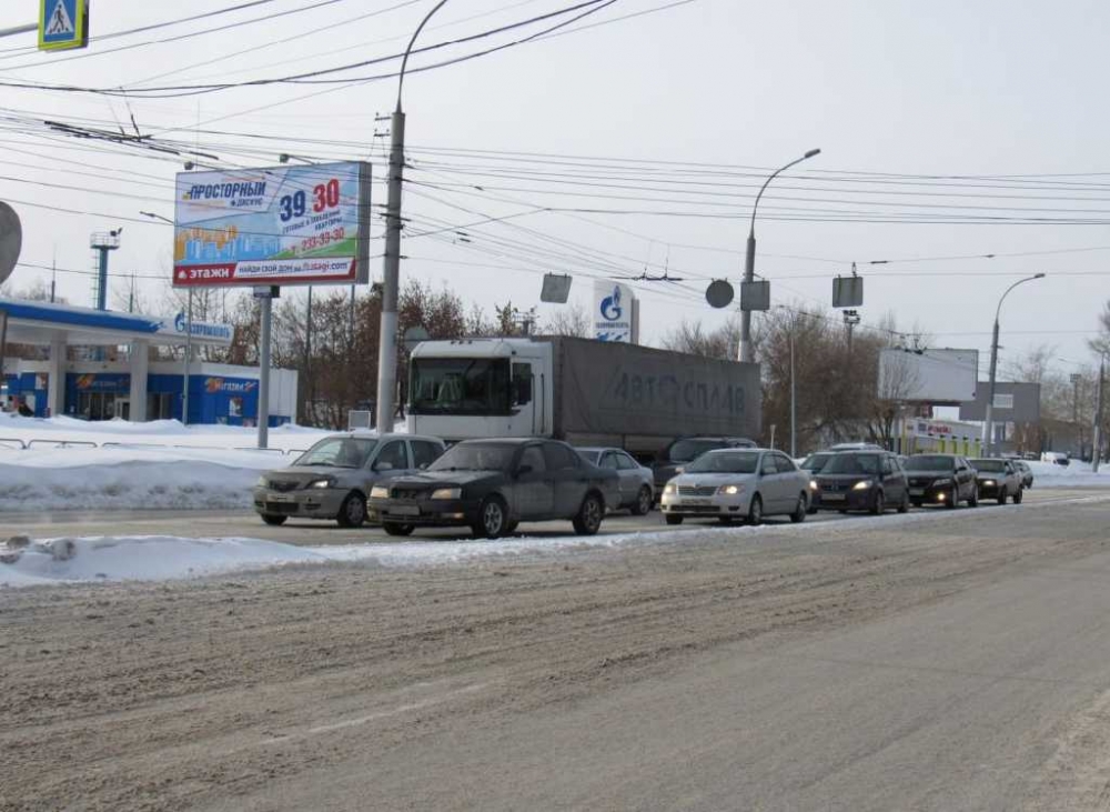 Фотография рекламного носителя, тип: Билборд 3x6, адрес: Станционная ул., АЗС, поз.1, Новосибирск, Новосибирская область, Россия. Сторона B №184538