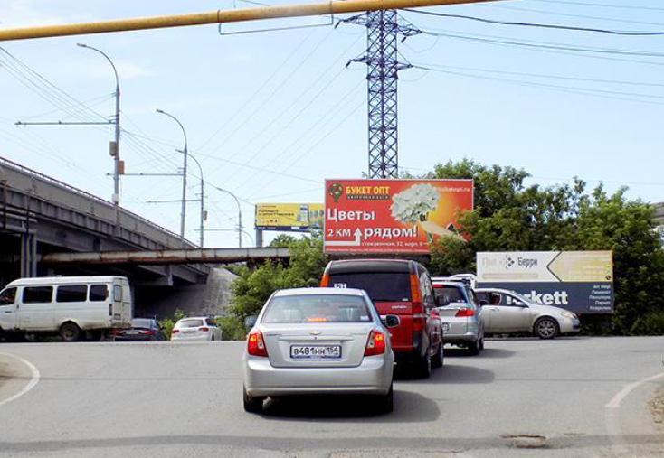 Фотография рекламного носителя, тип: Билборд 3x6, адрес: Большая ул. Х 1-я Шоссейная ул., Новосибирск, Новосибирская область, Россия. Сторона А №552774