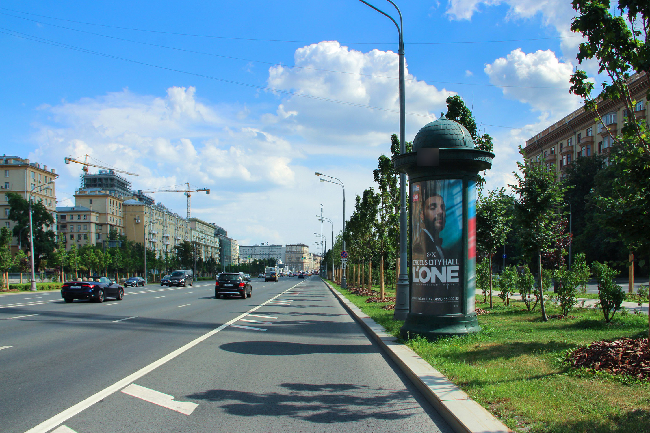 Фотография рекламного носителя, тип: Пиллар 3x1.4, адрес: Ленинградский пр-т., д.11, Москва, Россия. Сторона А №262277