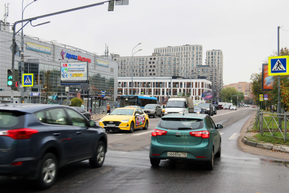 Фотография рекламного носителя, тип: Ситиборд 2.7x3.7, адрес: Летная ул., "Арена Мытищи", поз.2, Мытищи, Московская область, Россия. Сторона Б №991736