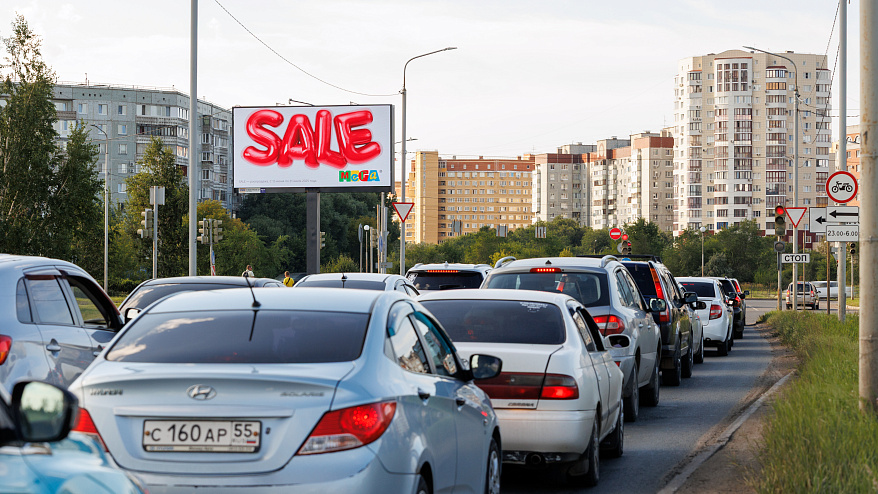 Фотография рекламного носителя, тип: Билборд 3x6, адрес: Объездная а/д, поз.1, Омск, Омская область, Россия. Сторона В №1009822