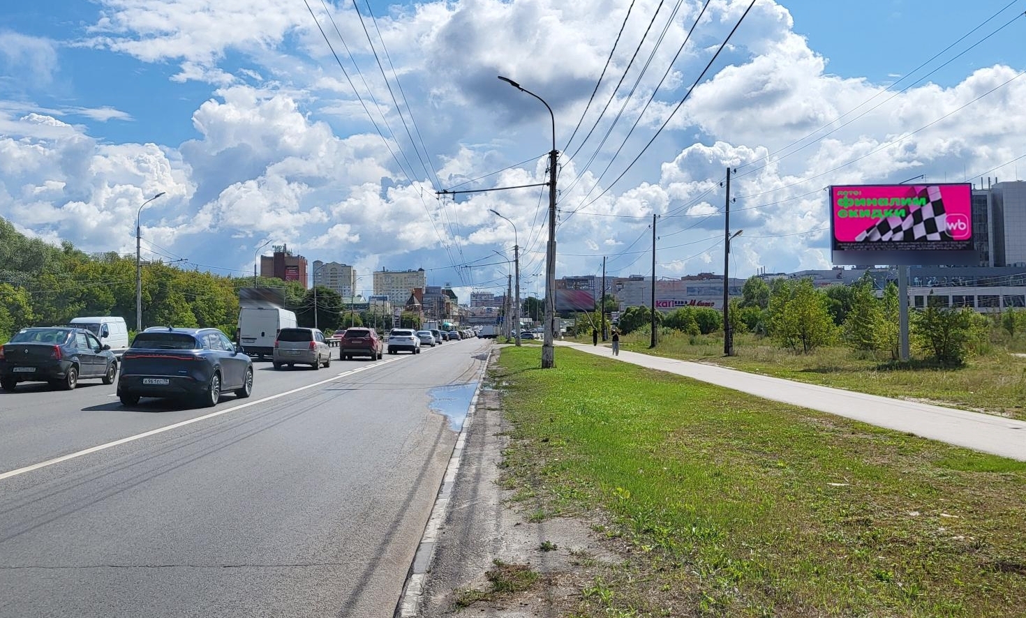Фотография рекламного носителя, тип: Билборд 3x6, адрес: Московское ш., д.21, Рязань, Рязанская область, Россия. Сторона Ah1-Ah10 №1349072