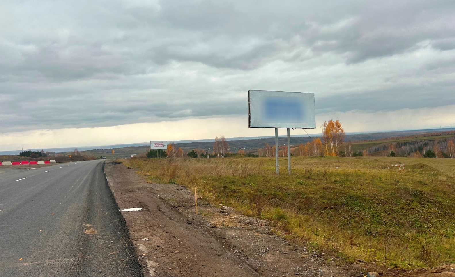 Фотография рекламного носителя, тип: Билборд 3x6, адрес: М-53 а/д., 856 950м, Красноярский край, Россия. Сторона А №1361832