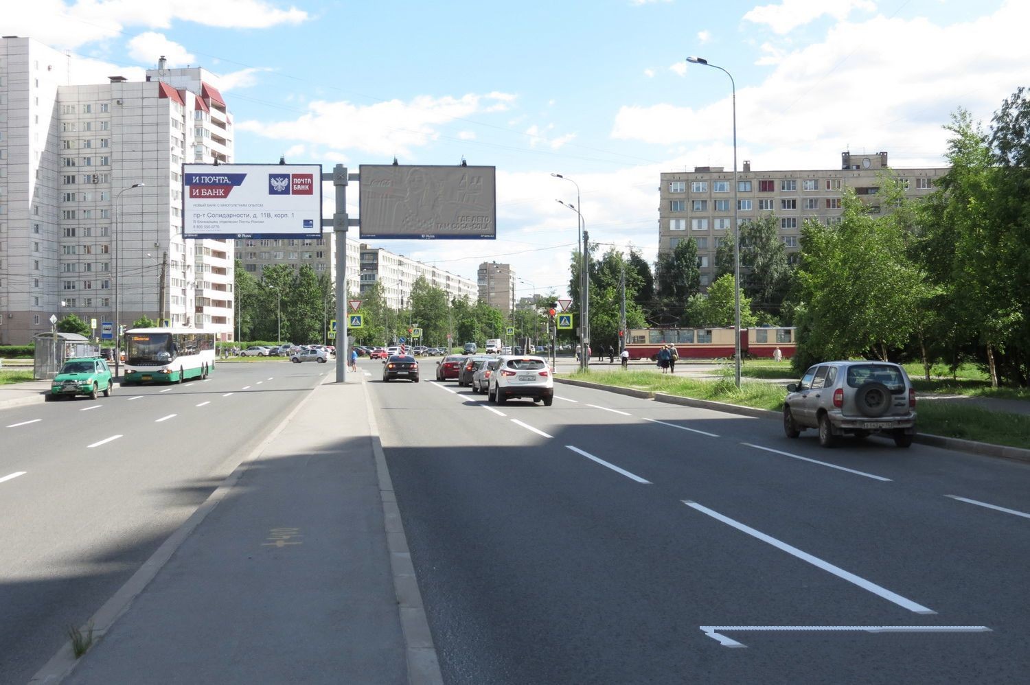 Фотография рекламного носителя, тип: Билборд 3x6, адрес: Товарищеский пр-т. Х Колонтай ул., д.24, Санкт-Петербург, Россия. Сторона А1 №121247