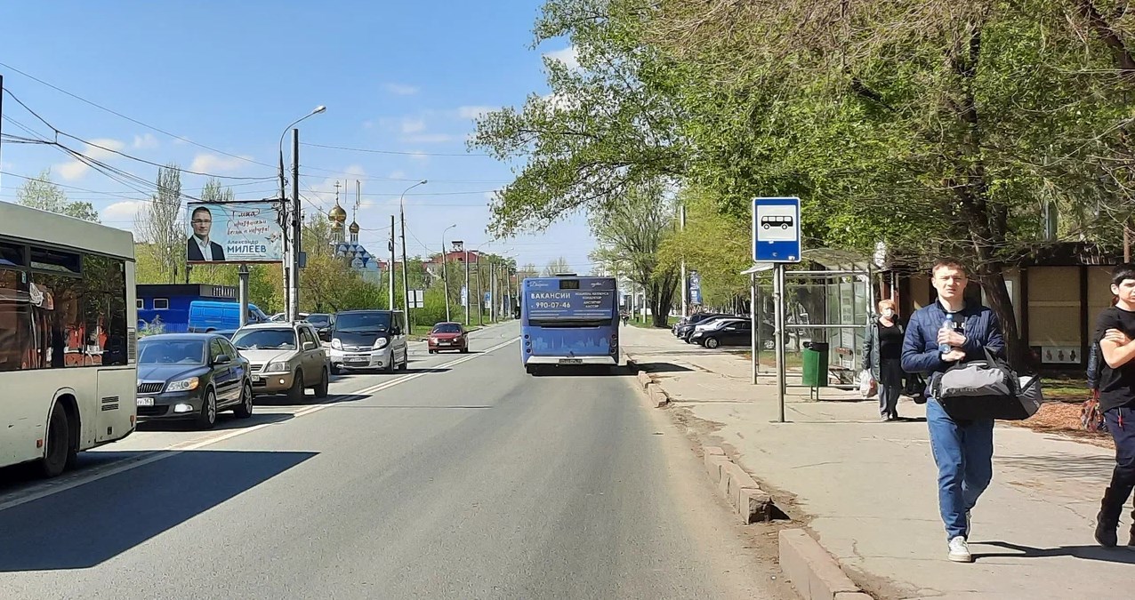 Фотография рекламного носителя, тип: Билборд 3x6, адрес: Советской Армии ул., парк Гагарина, Самара, Самарская область, Россия. Сторона Б №945540