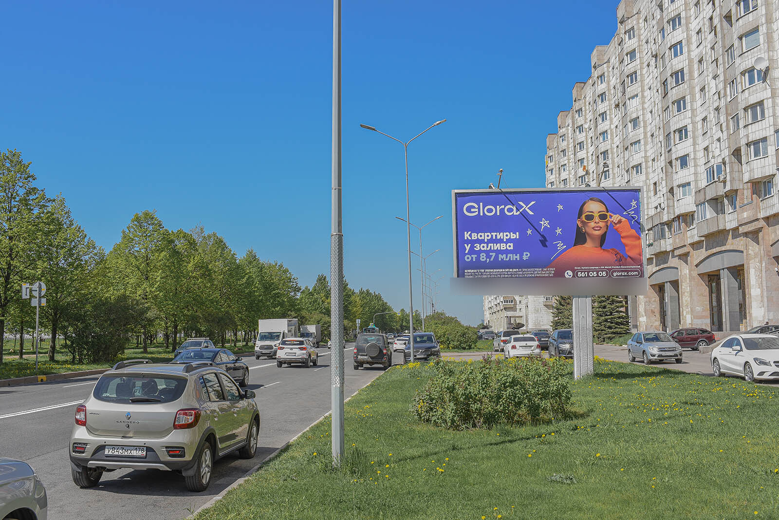 Фотография рекламного носителя, тип: Билборд 3x6, адрес: Морская наб., д.15, лит.В, Санкт-Петербург, Россия. Сторона А №639150