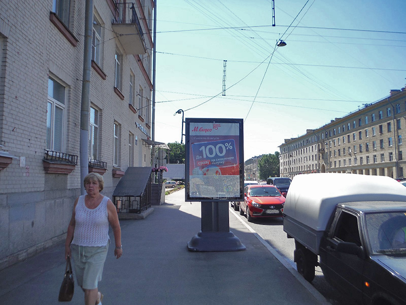 Фотография рекламного носителя, тип: Ситиформат 1.8x1.2, адрес: Лиговский пр-т., д.172 Х Курская ул., Санкт-Петербург, Россия. Сторона В №165803