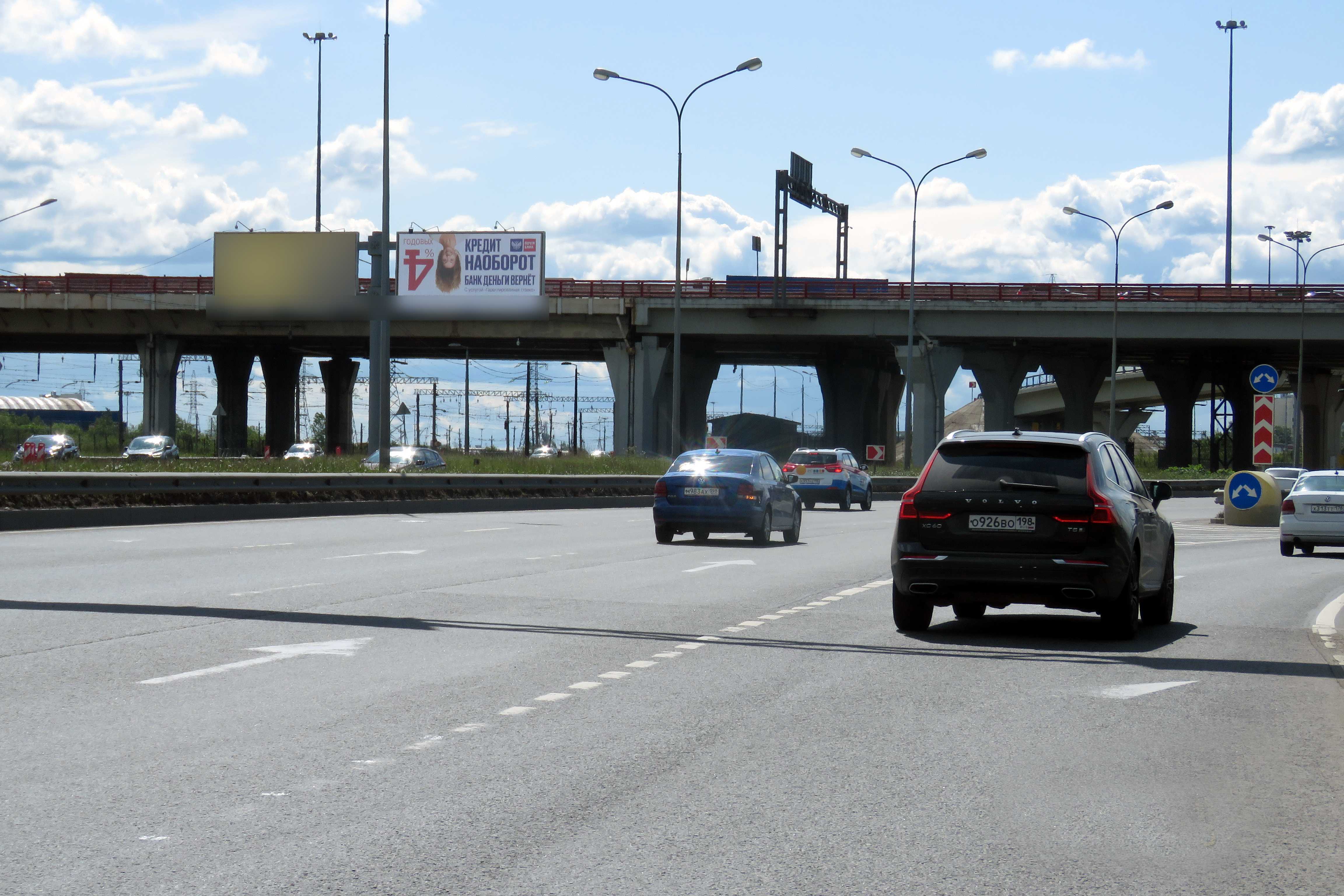 Фотография рекламного носителя, тип: Билборд 3x6, адрес: Витебский пр-т. Х КАД, Санкт-Петербург, Россия. Сторона Б2 №684258