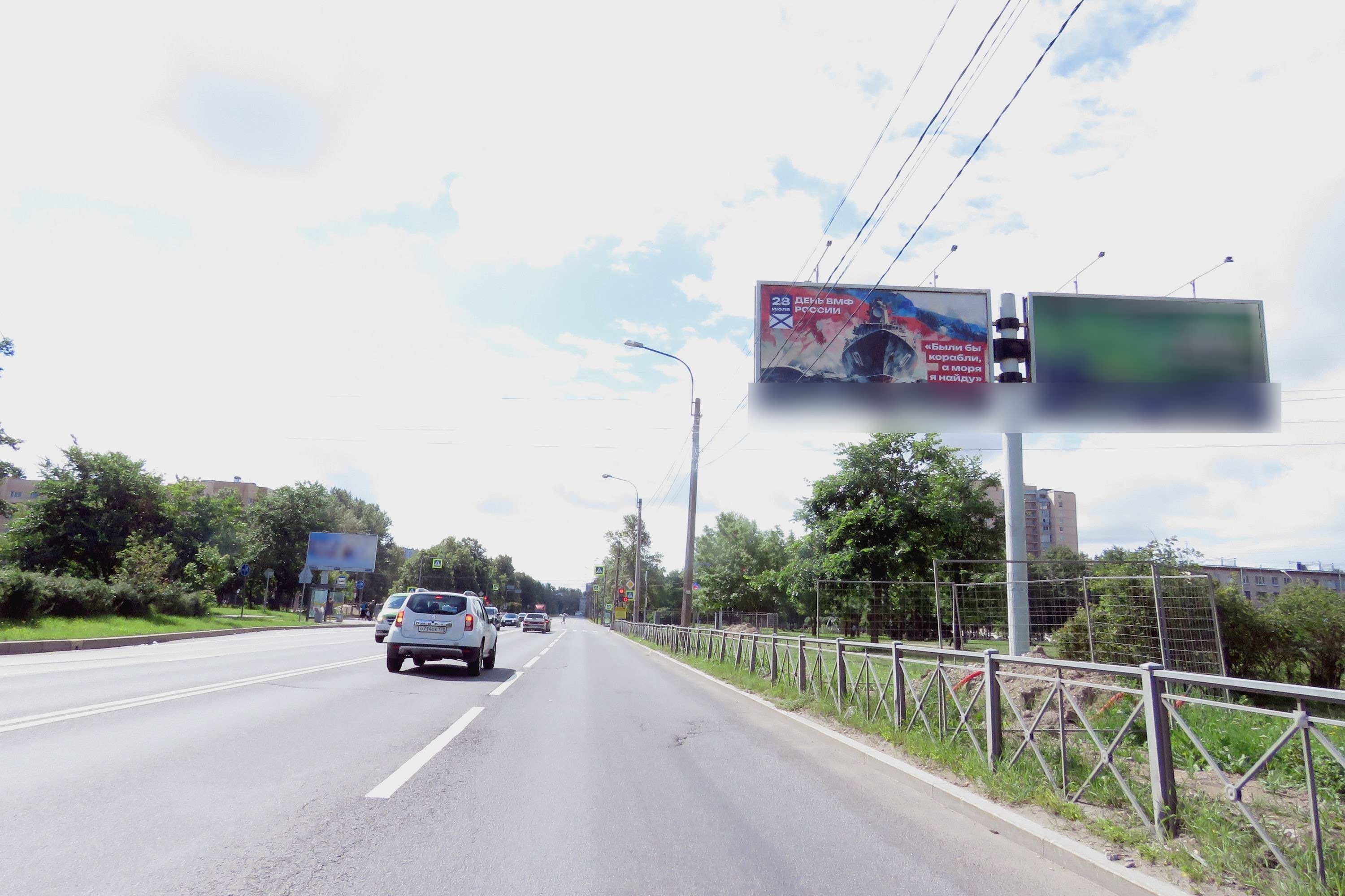 Фотография рекламного носителя, тип: Билборд 3x6, адрес: Юрия Гагарина пр-т., д.53, Санкт-Петербург, Россия. Сторона А1 №214761