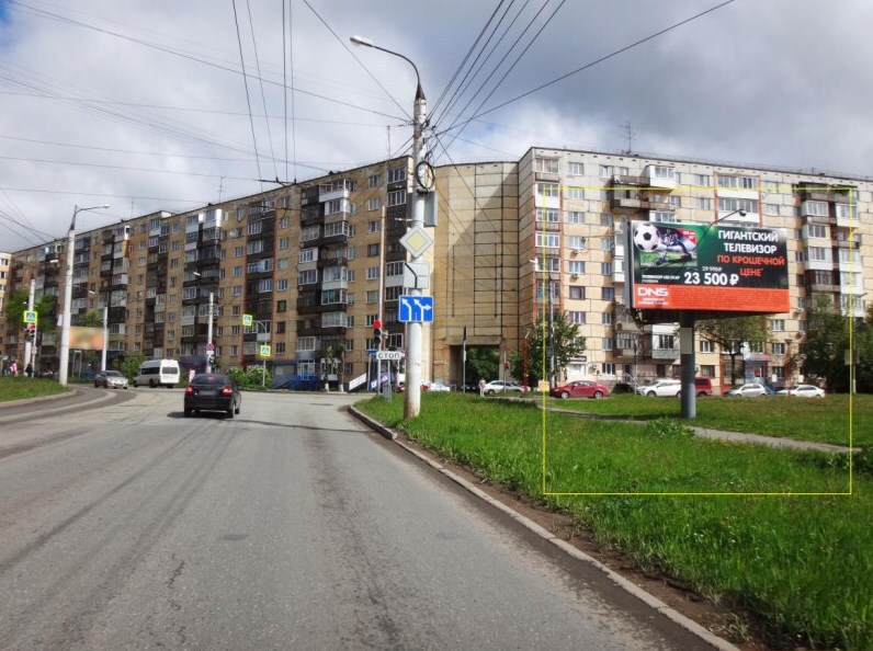 Фотография рекламного носителя, тип: Билборд 3x6, адрес: Петрова ул. Х Сабурова ул., Ижевск, Республика Удмуртия, Россия. Сторона A11-A20 №1335958