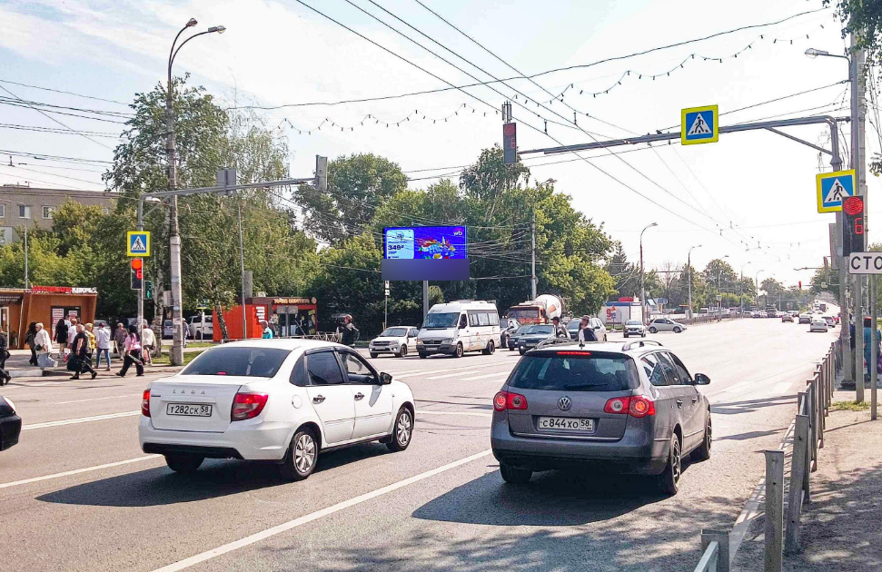 Фотография рекламного носителя, тип: Билборд 3x6, адрес: Луначарского ул., д.11, Пенза, Пензенская область, Россия. Сторона Б1-Б10 №606714