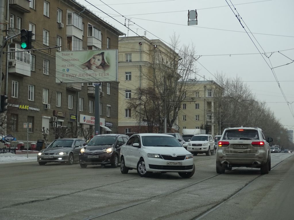 Фотография рекламного носителя, тип: Билборд 3x6, адрес: Дуси Ковальчук ул., д.183а, Новосибирск, Новосибирская область, Россия. Сторона B №183812