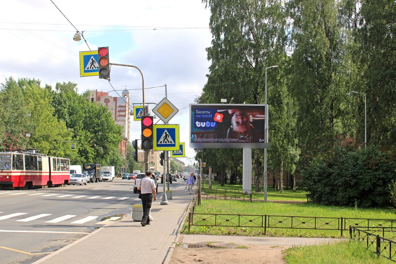 Фотография рекламного носителя, тип: Билборд 3x6, адрес: Энгельса пр-т., д.76 Х Рашетова ул., Санкт-Петербург, Россия. Сторона А1 №106294