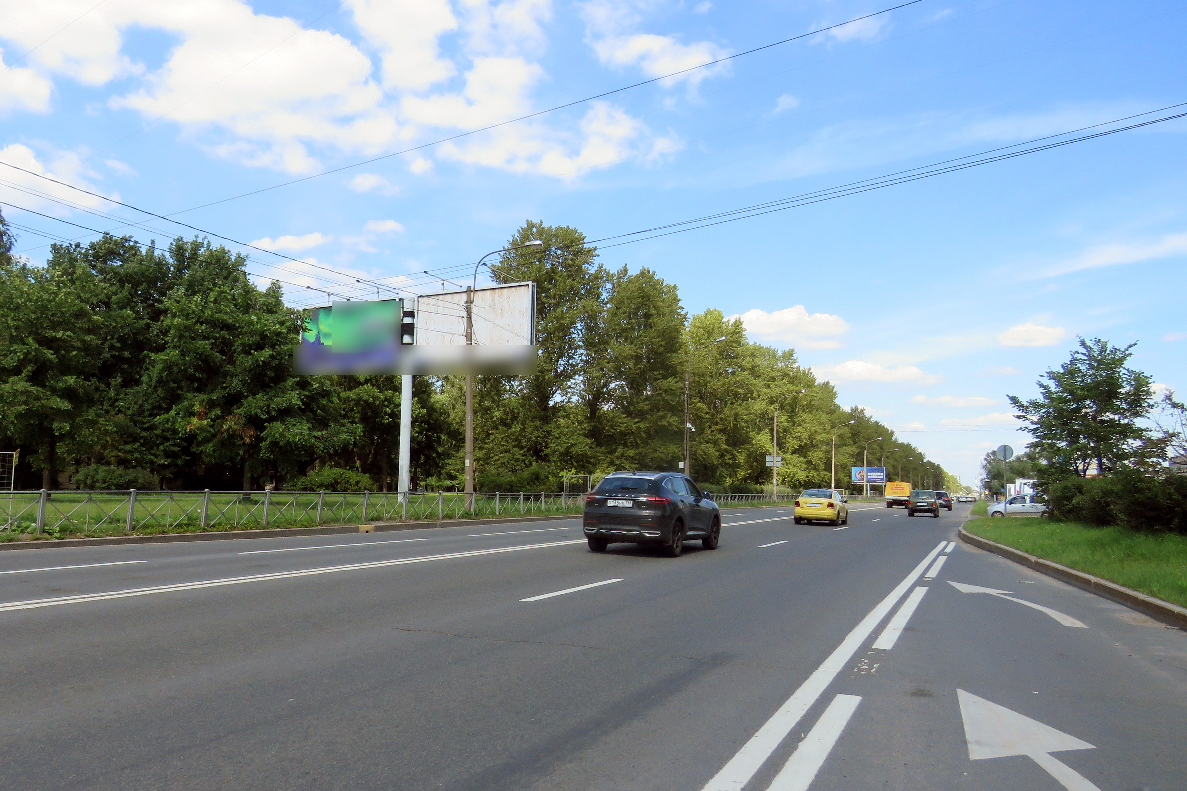 Фотография рекламного носителя, тип: Билборд 3x6, адрес: Юрия Гагарина пр-т., д.53, Санкт-Петербург, Россия. Сторона Б1 №214762