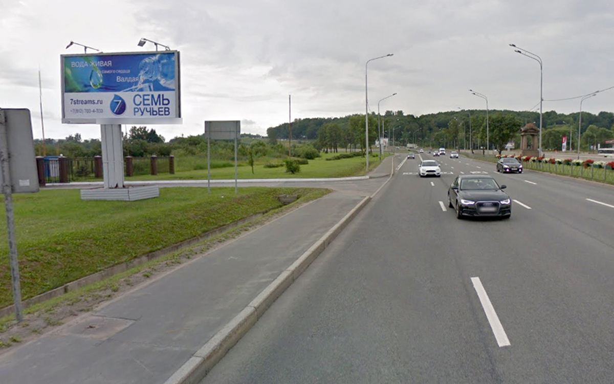 Фотография рекламного носителя, тип: Билборд 3x6, адрес: Пулковское ш., д.74, Санкт-Петербург, Россия. Сторона B №171726