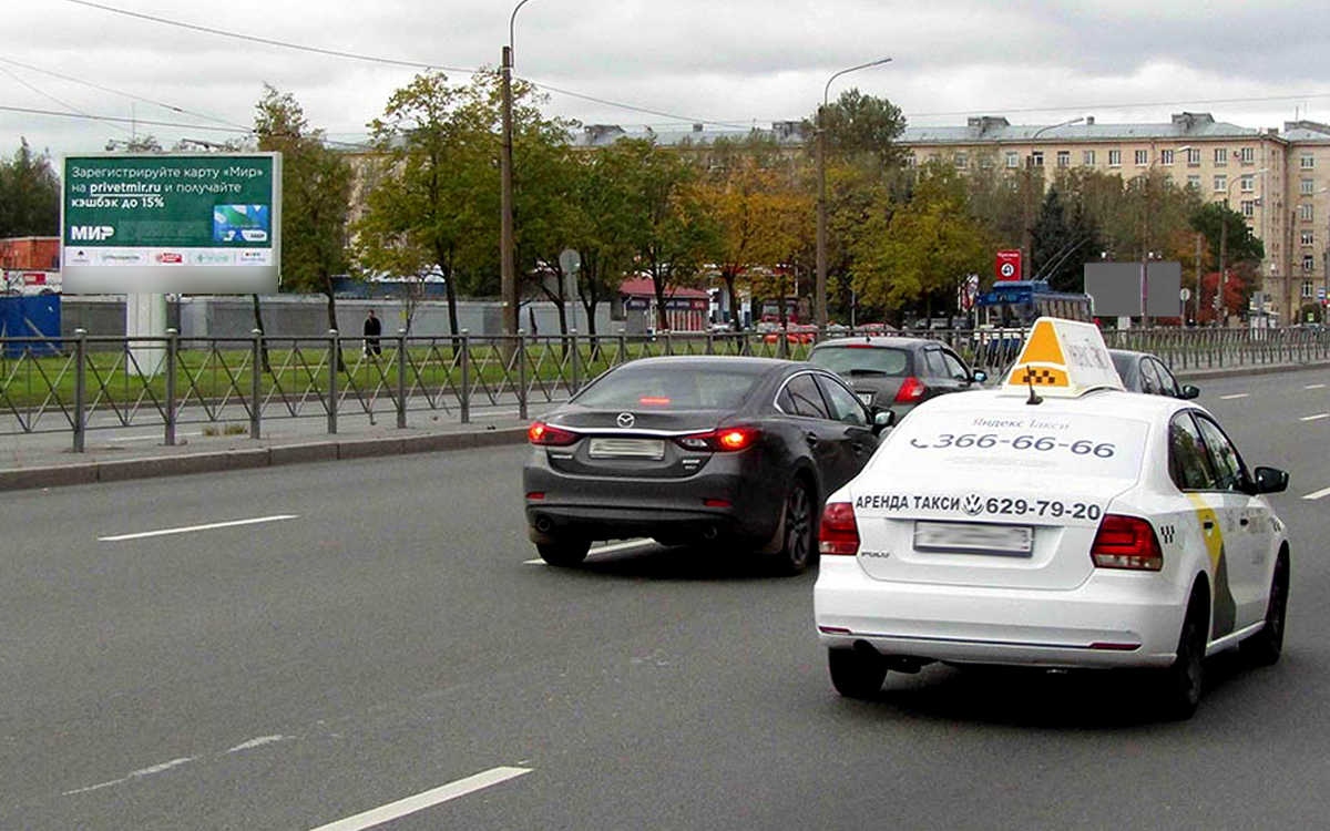 Фотография рекламного носителя, тип: Билборд 3x6, адрес: Типанова ул., д.21, Санкт-Петербург, Россия. Сторона B №172024