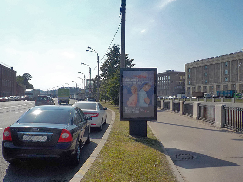 Фотография рекламного носителя, тип: Ситиформат 1.8x1.2, адрес: Обводного канала наб., д.60, поз.1, Санкт-Петербург, Россия. Сторона А №165806