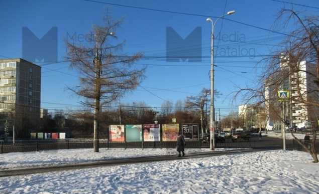 Фотография рекламного носителя, тип: Уличный информационный стенд, адрес: Посадская ул., Белореченская аллея, Екатеринбург, Свердловская область, Россия. Сторона В3 №1094676