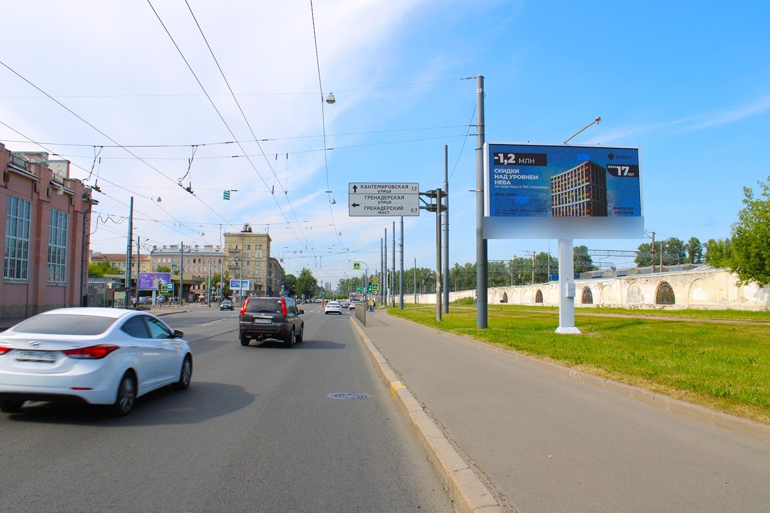 Фотография рекламного носителя, тип: Билборд 3x6, адрес: Лесной пр-т., д.28, Санкт-Петербург, Россия. Сторона А1 №708170