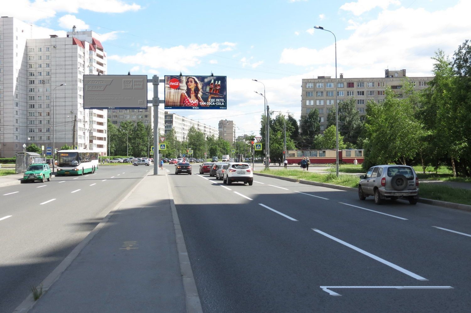 Фотография рекламного носителя, тип: Билборд 3x6, адрес: Товарищеский пр-т. Х Колонтай ул., д.24, Санкт-Петербург, Россия. Сторона А2 №121248