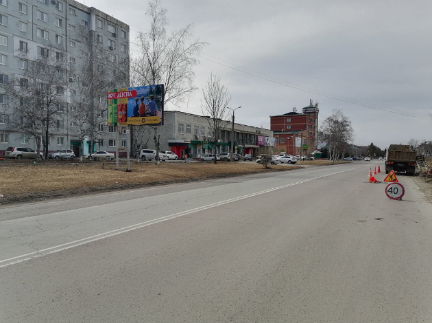 Фотография рекламного носителя, тип: Билборд 3x6, адрес: Арсеньев г., Ломоносова ул., д.70, Владивосток, Приморский край, Россия. Сторона Б №756745