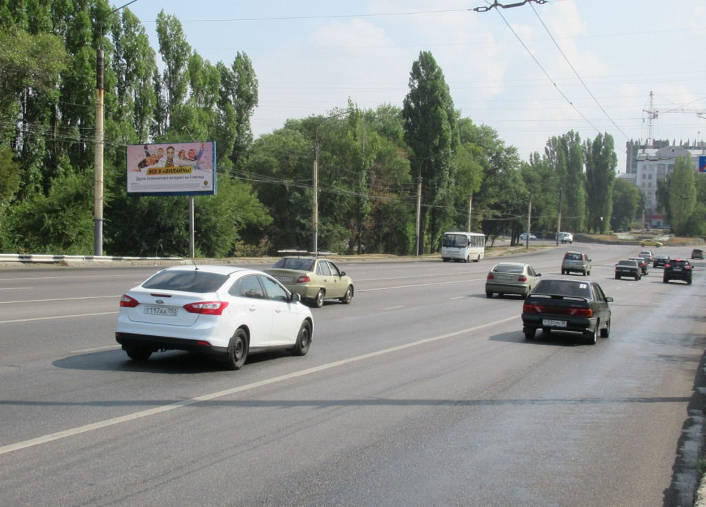 Фотография рекламного носителя, тип: Билборд 3x6, адрес: Дамба ВОГРЭС, заезд на мост, 150м от Героев Стратосферы ул., Воронеж, Воронежская область, Россия. Сторона Б №111613
