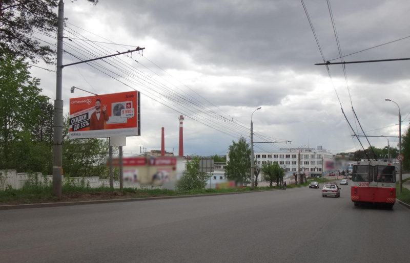 Фотография рекламного носителя, тип: Билборд 3x6, адрес: Орджоникидзе ул. Х Ракетная ул., поз.3, Ижевск, Республика Удмуртия, Россия. Сторона B №670081