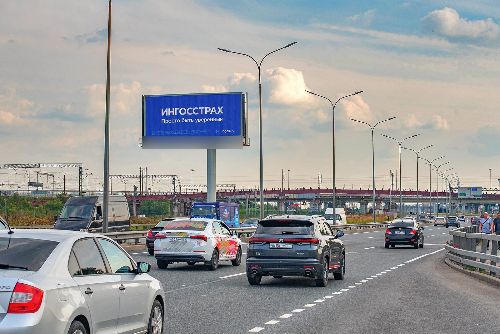 Фотография рекламного носителя, тип: Суперсайт 5x12, адрес: Витебский пр-т., д.109, Санкт-Петербург, Россия. Сторона B №696063