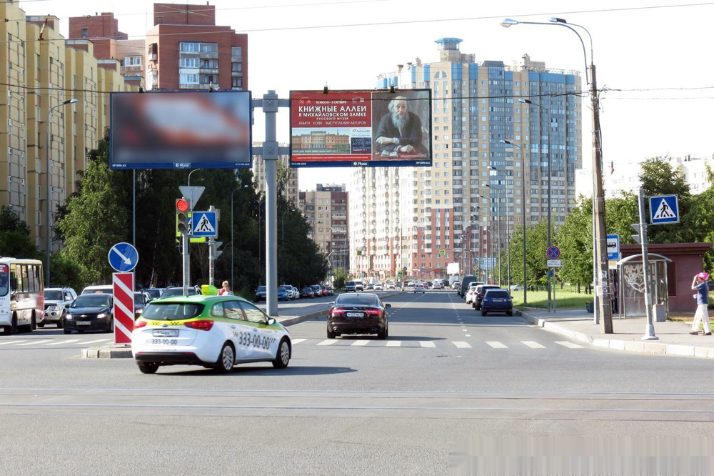 Фотография рекламного носителя, тип: Билборд 3x6, адрес: Товарищеский пр-т. Х Колонтай ул., д.24, Санкт-Петербург, Россия. Сторона А4 №121250