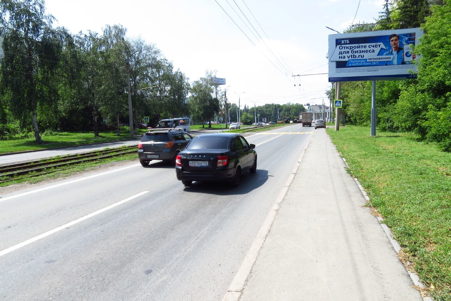 Фотография рекламного носителя, тип: Билборд 3x6, адрес: Российская ул., д.8/1 X Трамвайная ул., Уфа, Республика Башкортостан, Россия. Сторона А №91892