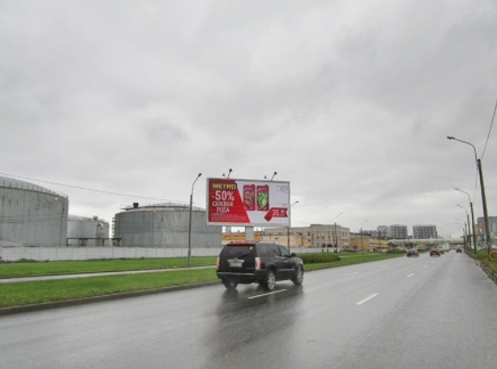 Фотография рекламного носителя, тип: Билборд 3x6, адрес: Оптиков ул., д.6, Санкт-Петербург, Россия. Сторона А2 №1326689