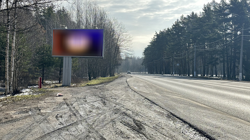 Фотография рекламного носителя, тип: Билборд 3x6, адрес: Приморское ш., д.4, корп.1, Санкт-Петербург, Россия. Сторона B №1068839